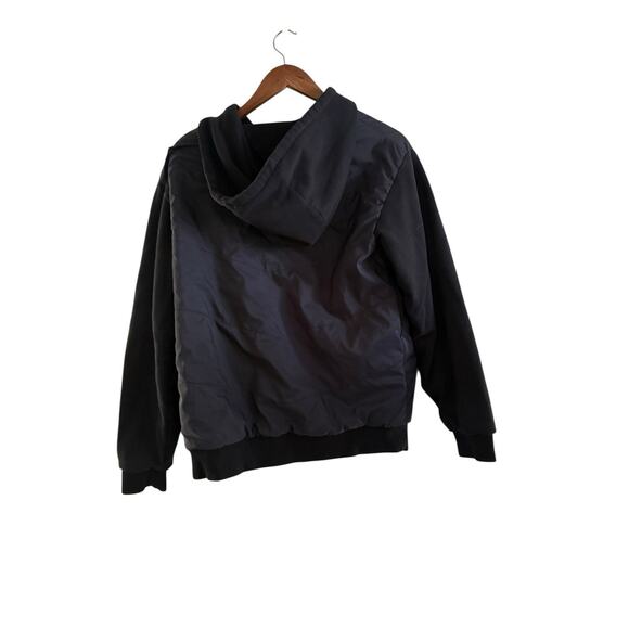 Volcom Men’s Vester Reversible Hoodie Jacket Black Blue Zip Up Size Large - Picture 2 of 7